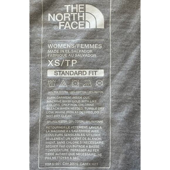 The North Face Womens XS Gray Red Logo Tee Half Dome Casual/Outdoors - Picture 5 of 7